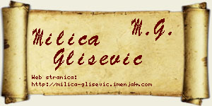 Milica Glišević vizit kartica